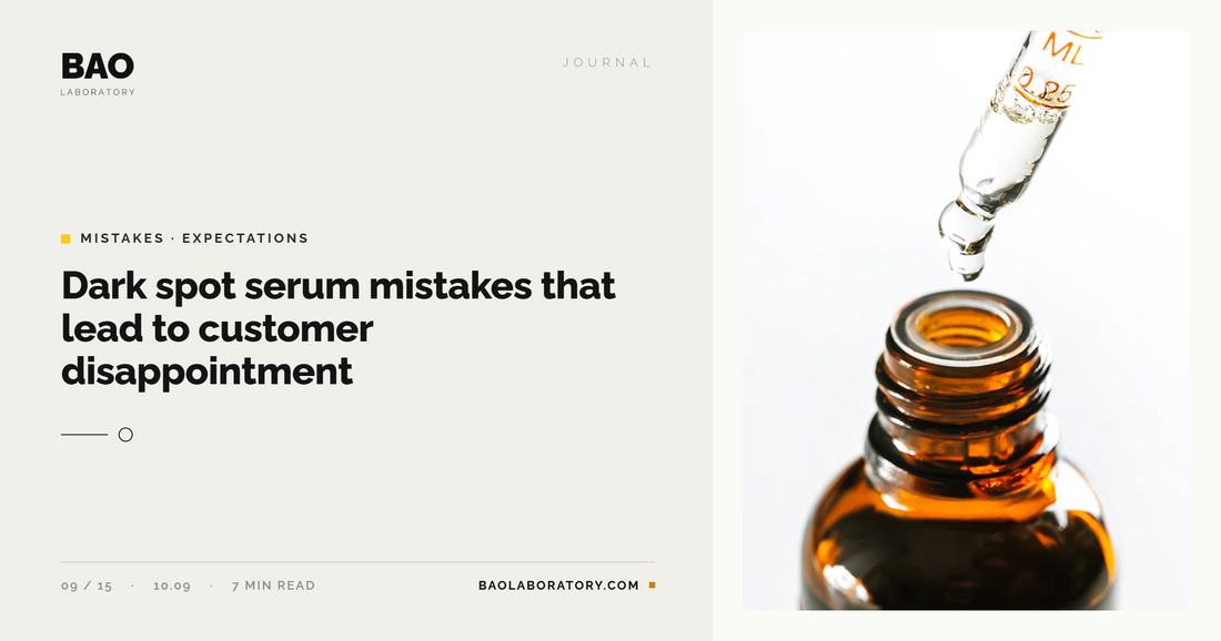 Dark Spot Serum Mistakes That Lead to Customer Disappointment