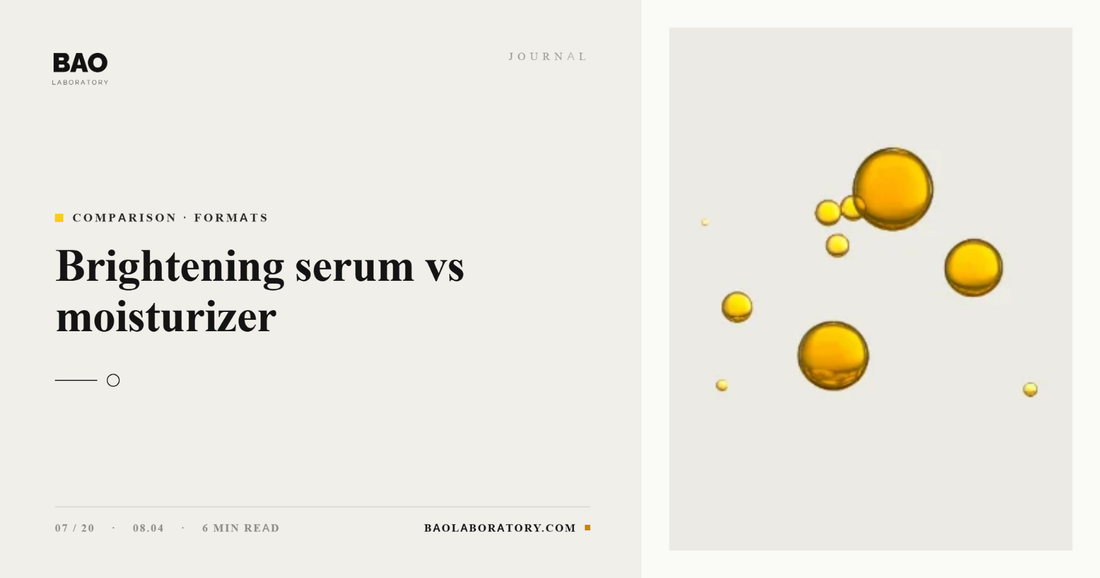 BAO Laboratory Brightening Serum vs Moisturizer