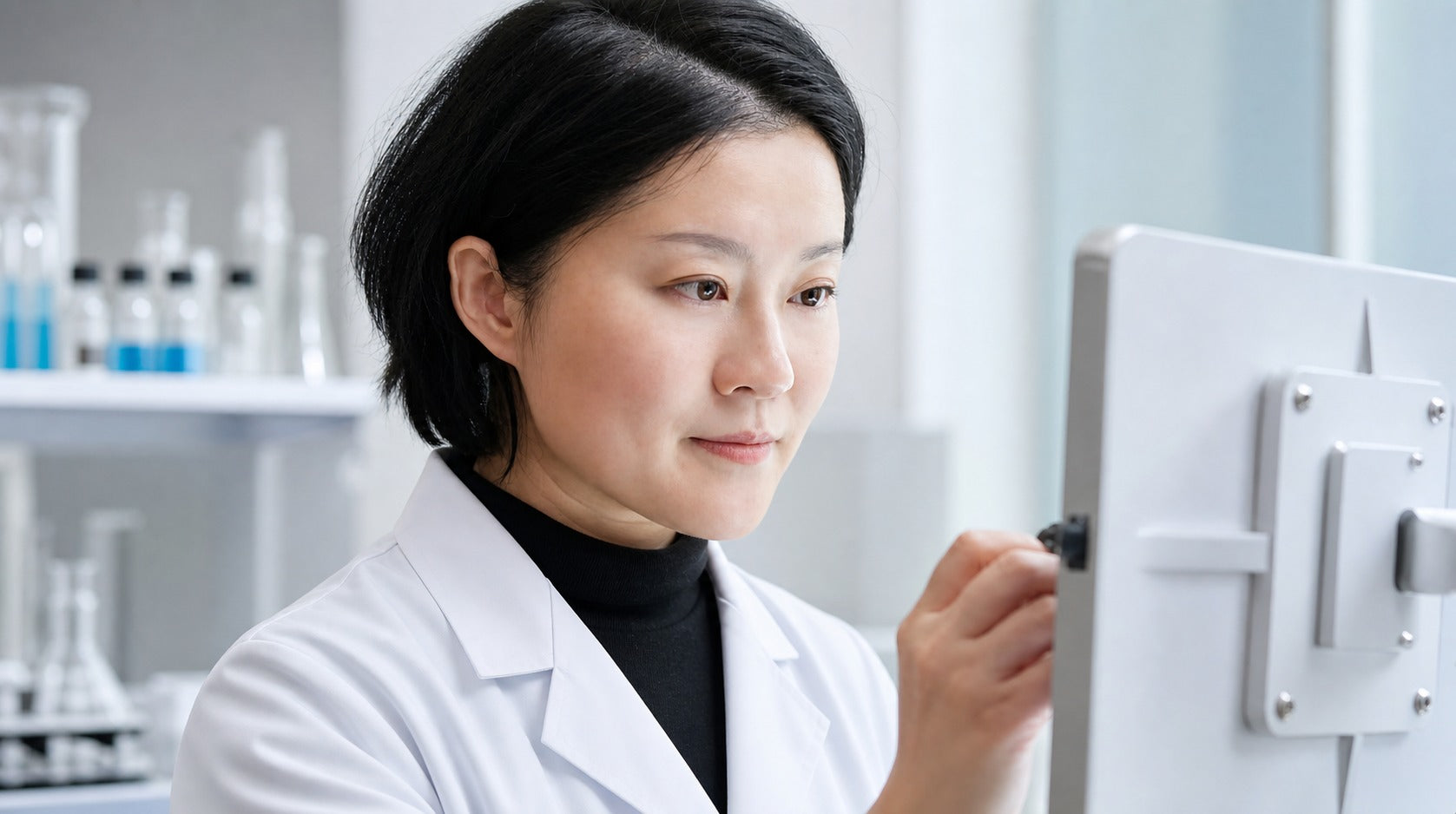 Dr. Julia Bao in a BAO Laboratory research setting